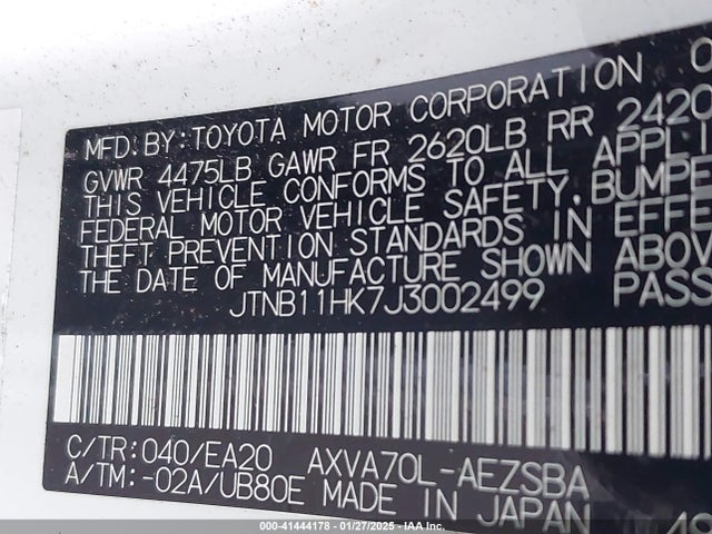 Toyota CAMRY SE 2018 JTNB11HK7J3002499 Image 9