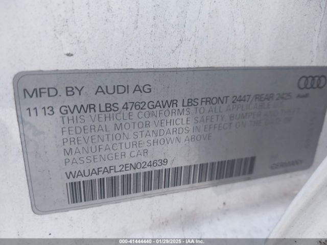 WAUAFAFL2EN024639 Audi A4 2.0t Premium
