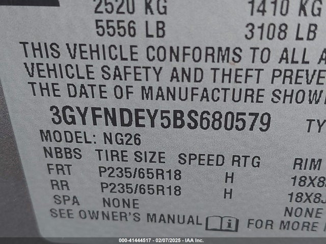 2011 CADILLAC SRX 3GYFNDEY5BS680579 Photo 8