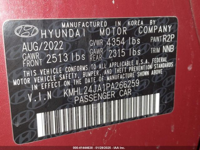 KMHL24JA1PA266259 Hyundai SONATA SE
