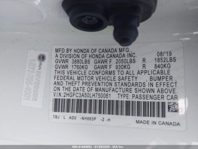2HGFC3A50LH750061 Honda CIVIC SI COUPE