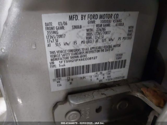 2006 FORD F-250 1FTSW21PX6ED38127 Photo 8
