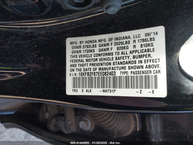 Honda CIVIC EX 2014 19XFB2F87EE082403 Image 9