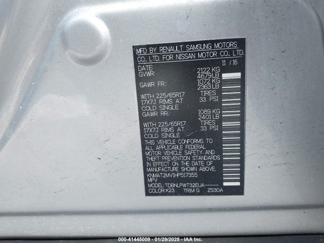 Nissan ROGUE S 2017 KNMAT2MV1HP517355 Image 9