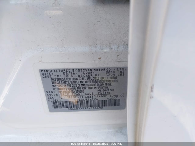 Nissan SENTRA SR 2016 3N1AB7AP7GY255590 Image 9