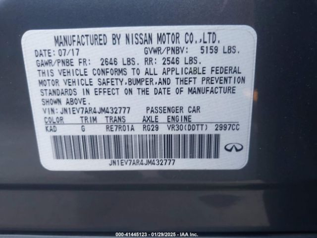 JN1EV7AR4JM432777 Infiniti Q50 3.0t Luxe