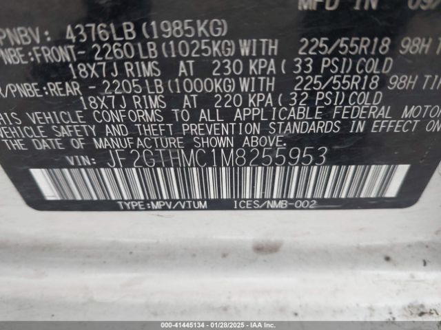 JF2GTHMC1M8255953 Subaru Crosstrek Limited
