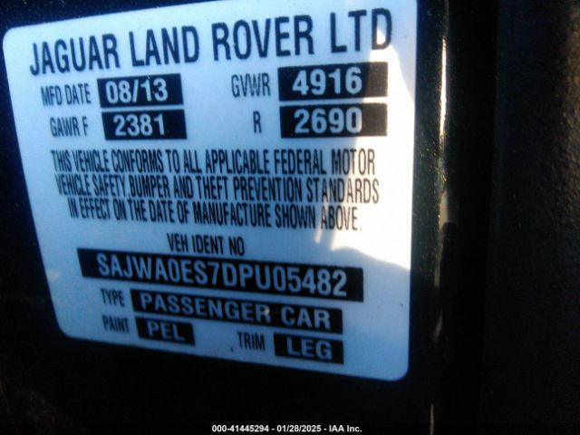 2013 JAGUAR XF SAJWA0ES7DPU05482 Photo 8