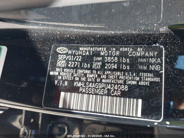 KMHLS4AG9PU424088 Hyundai ELANTRA SEL