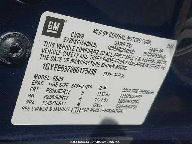 2006 CADILLAC SRX 1GYEE637260175436 Photo 8