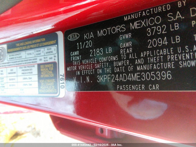 KIA Forte Lxs 2021 3KPF24AD4ME305396 Image 9