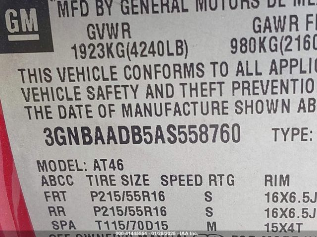 2010 CHEVROLET HHR 3GNBAADB5AS558760 Photo 8
