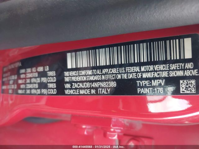 ZACNJDB14NPN82389 Jeep Renegade (red) Edition 4x4