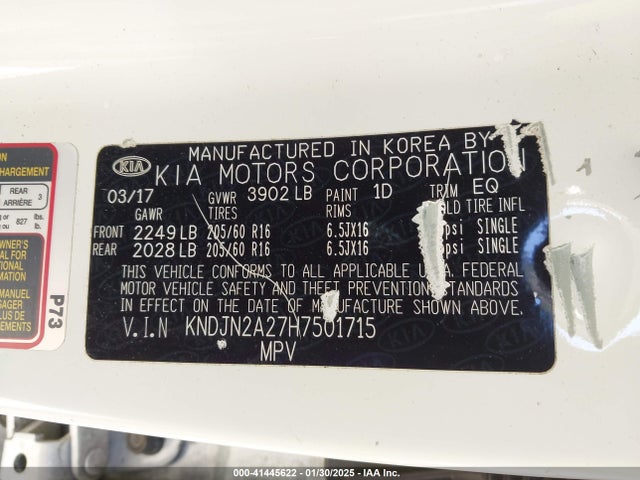 KIA Soul 2017 KNDJN2A27H7501715 Image 9