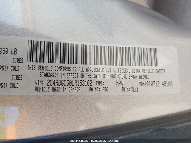Dodge Grand Caravan Sxt 2020 2C4RDGCG0LR153162 Image 9