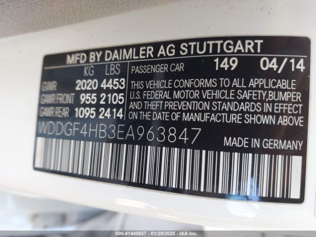 WDDGF4HB3EA963847 Mercedes-Benz C 250 Luxury/sport