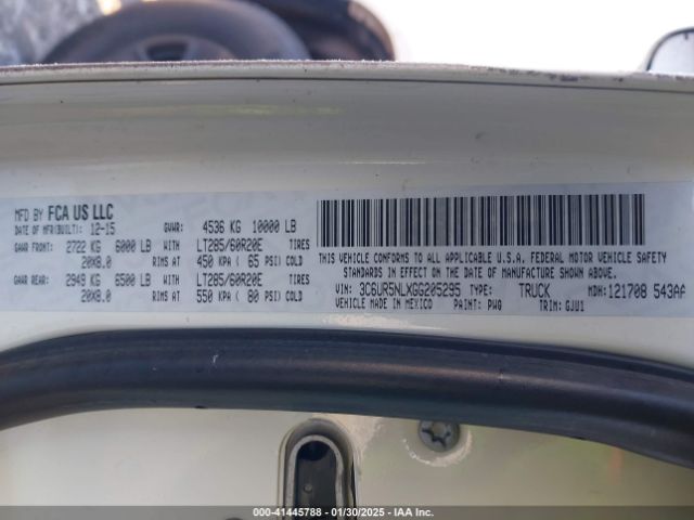 3C6UR5NLXGG205295 RAM 2500 Laramie