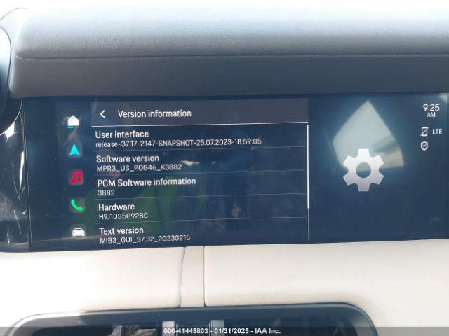 WP0AA2Y11NSA17303 Porsche Taycan