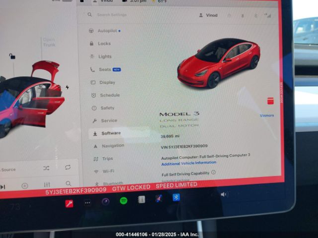 2019 TESLA MODEL 3 5YJ3E1EB2KF390909 Photo 6
