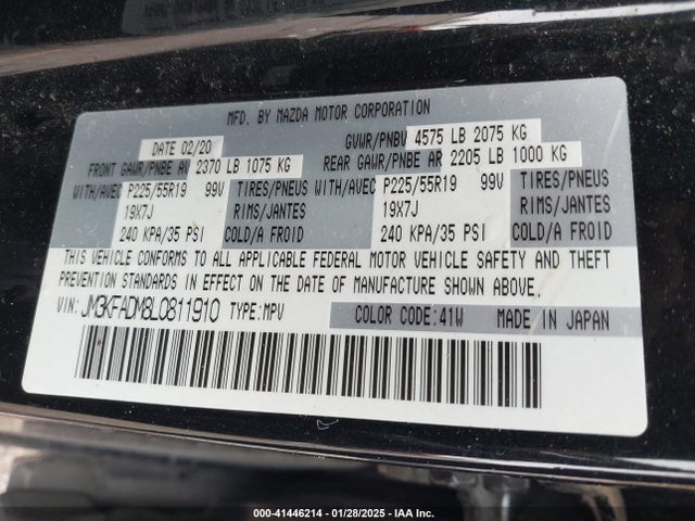 JM3KFADM8L0811910 Mazda Cx-5 Grand Touring