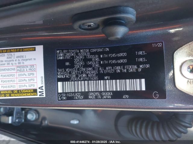 JTEKU5JR1P6116365 Toyota 4runner Limited