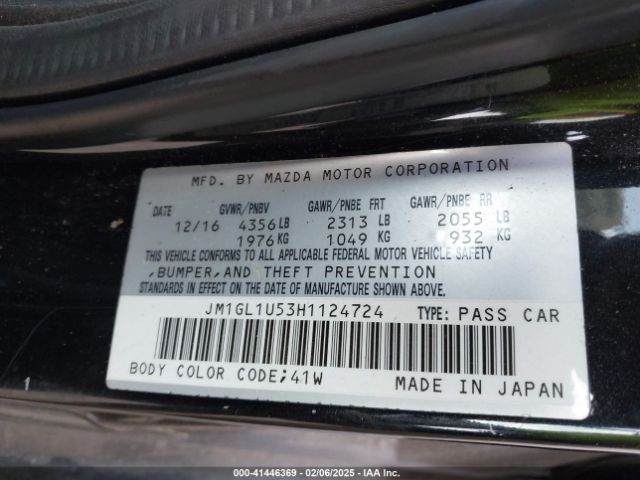JM1GL1U53H1124724 Mazda Mazda6 Sport