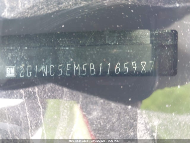 41446393 :رقم المزاد ، 2G1WC5EM5B1165987 vin ، 2011 Chevrolet Impala Ltz مزاد بيع