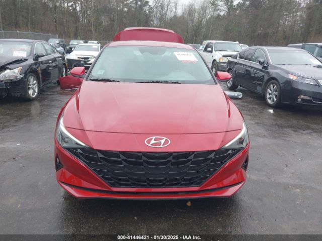 KMHLM4AJ0PU053229 Hyundai Elantra Hybrid Blue