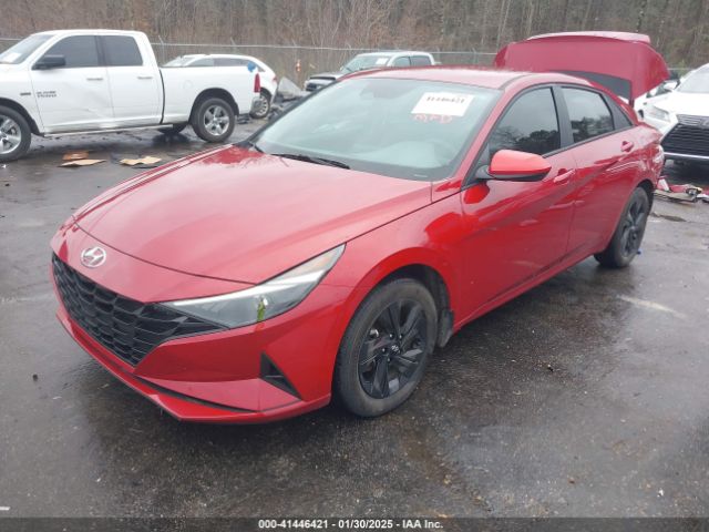 KMHLM4AJ0PU053229 Hyundai Elantra Hybrid Blue
