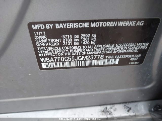 2018 BMW 750I WBA7F0C55JGM23778 Photo 8