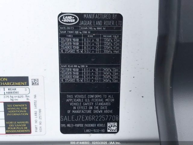 SALEJ7EX6R2257708 Land Rover Defender 110 P300