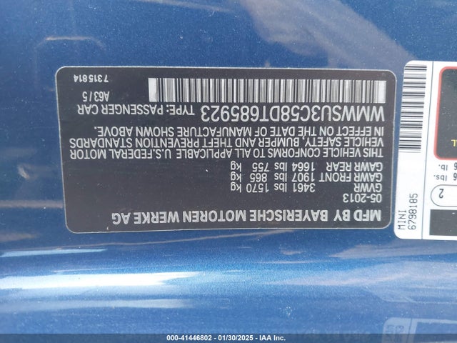 2013 MINI HARDTOP WMWSU3C58DT685923 Photo 8