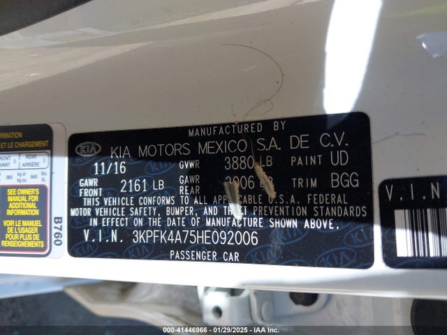 KIA FORTE LX 2017 3KPFK4A75HE092006 Image 9