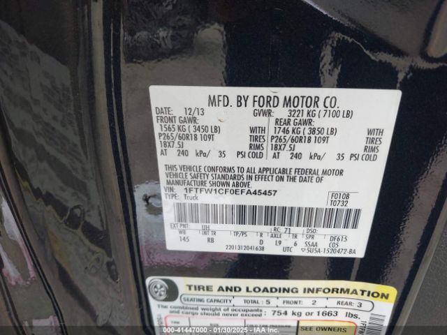 1FTFW1CF0EFA45457 Ford F-150 FX2
