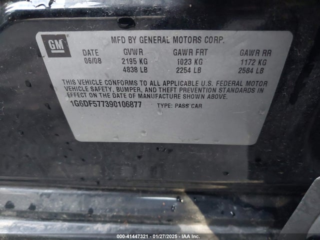 2009 CADILLAC CTS 1G6DF577390106877 Photo 8