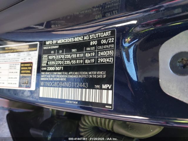 W1N0G8DB4NG112443 Mercedes-Benz Glc 300 Suv