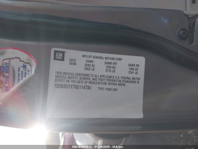 2006 CADILLAC DTS 1G6KD57Y76U114734 Photo 8