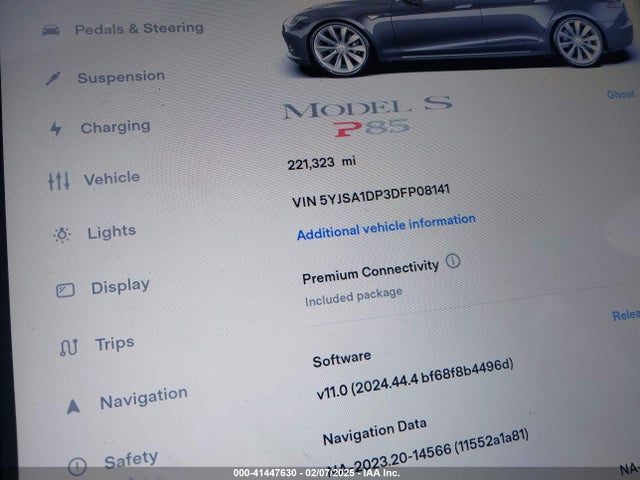 2013 TESLA MODEL S 5YJSA1DP3DFP08141 Photo 6