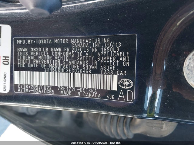 Toyota Corolla S Plus 2014 2T1BURHE3EC028468 Image 9