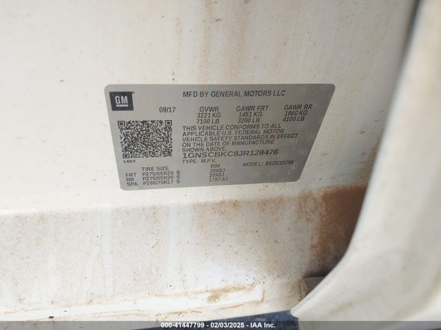 Chevrolet Tahoe Lt 2018 1GNSCBKC8JR128476 Image 9