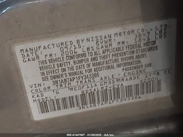 Nissan SENTRA SR 2015 3N1AB7AP1FY343386 Image 9