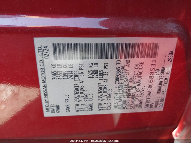 5N1BT3AA5RC688531 Nissan Rogue S Fwd