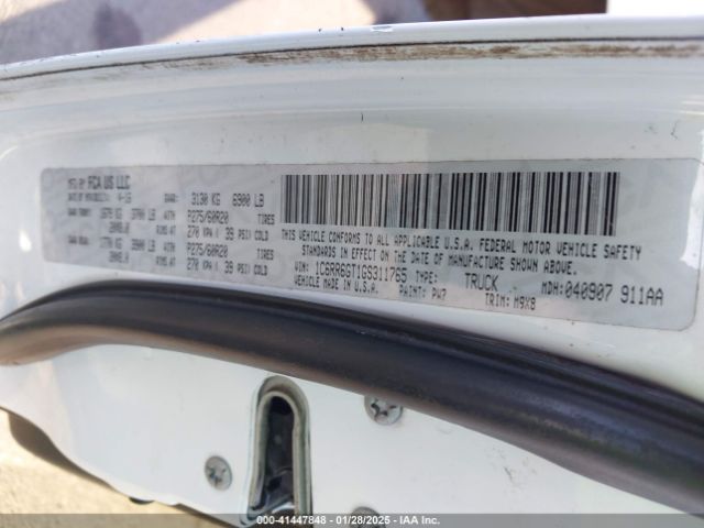 1C6RR6GT1GS311765 RAM 1500 Big Horn