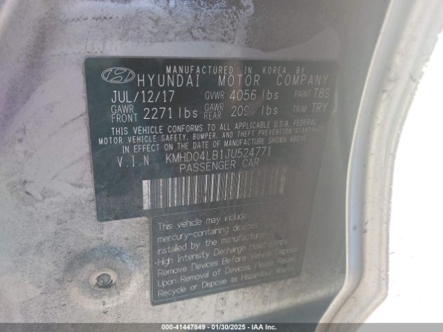 KMHD04LB1JU524771 Hyundai Elantra Sport
