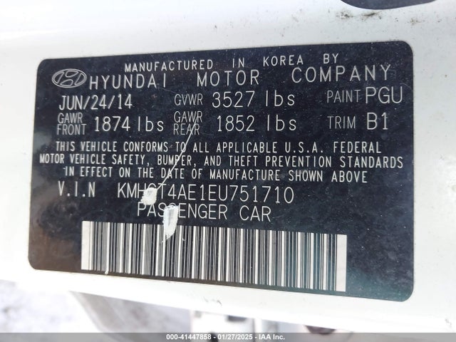 Hyundai ACCENT GLS 2014 KMHCT4AE1EU751710 Image 9