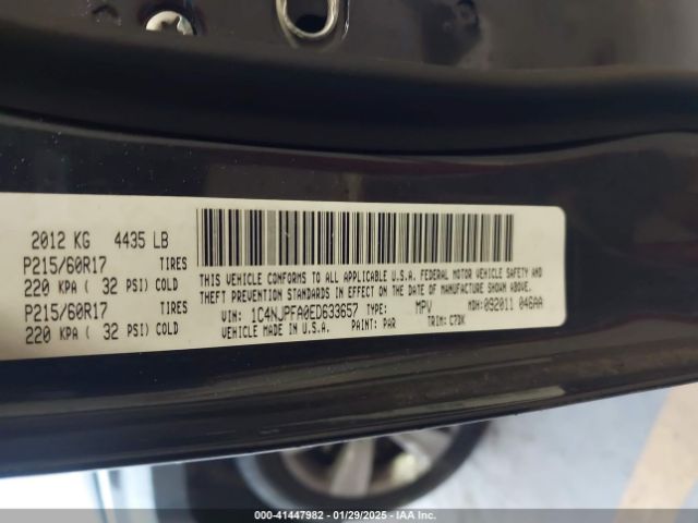 1C4NJPFA0ED633657 Jeep Patriot Latitude