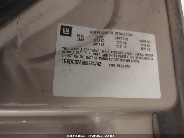 2005 CADILLAC STS 1G6DC67A550224742 Photo 8