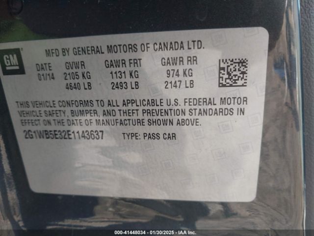 2G1WB5E32E1143637 Chevrolet Impala Limited Lt