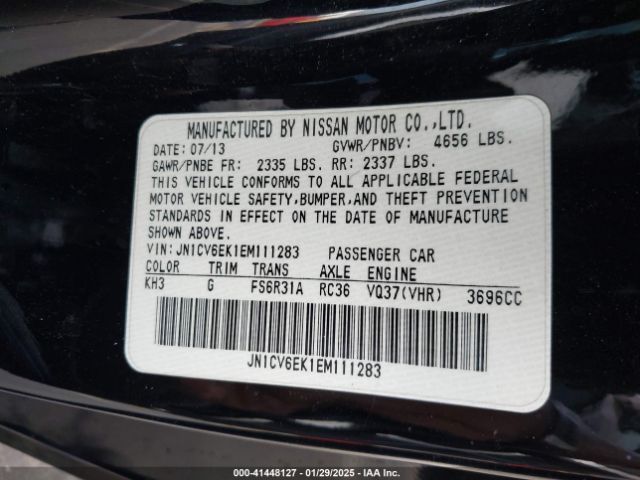 JN1CV6EK1EM111283 Infiniti Q60 Sport
