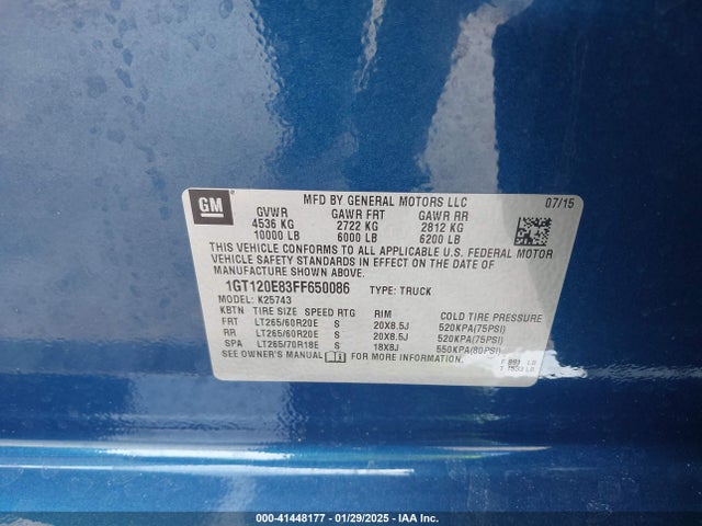 1GT120E83FF650086 GMC Sierra 2500hd Denali